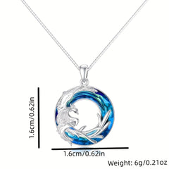 Creative Phoenix Pendant Necklace Decorative Accessories for Girls