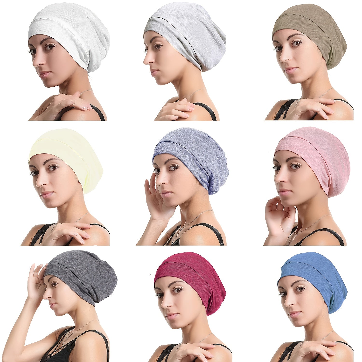 Night Cap Sleep Hat Beanie Bonnet Hair Cover Lightweight Cap