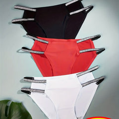 3pcs Sexy Low Waist Intimates Panties Women's Lingerie
