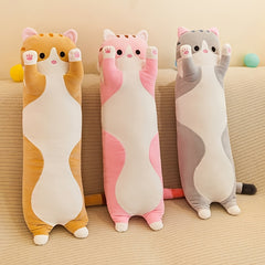 Cartoon Cat Plush Toy Long Cat Doll Sleeping Pillow Doll Gift For Children