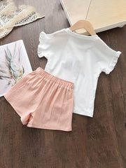 Toddler Girl's Ice Cream Lace Top Pants Set