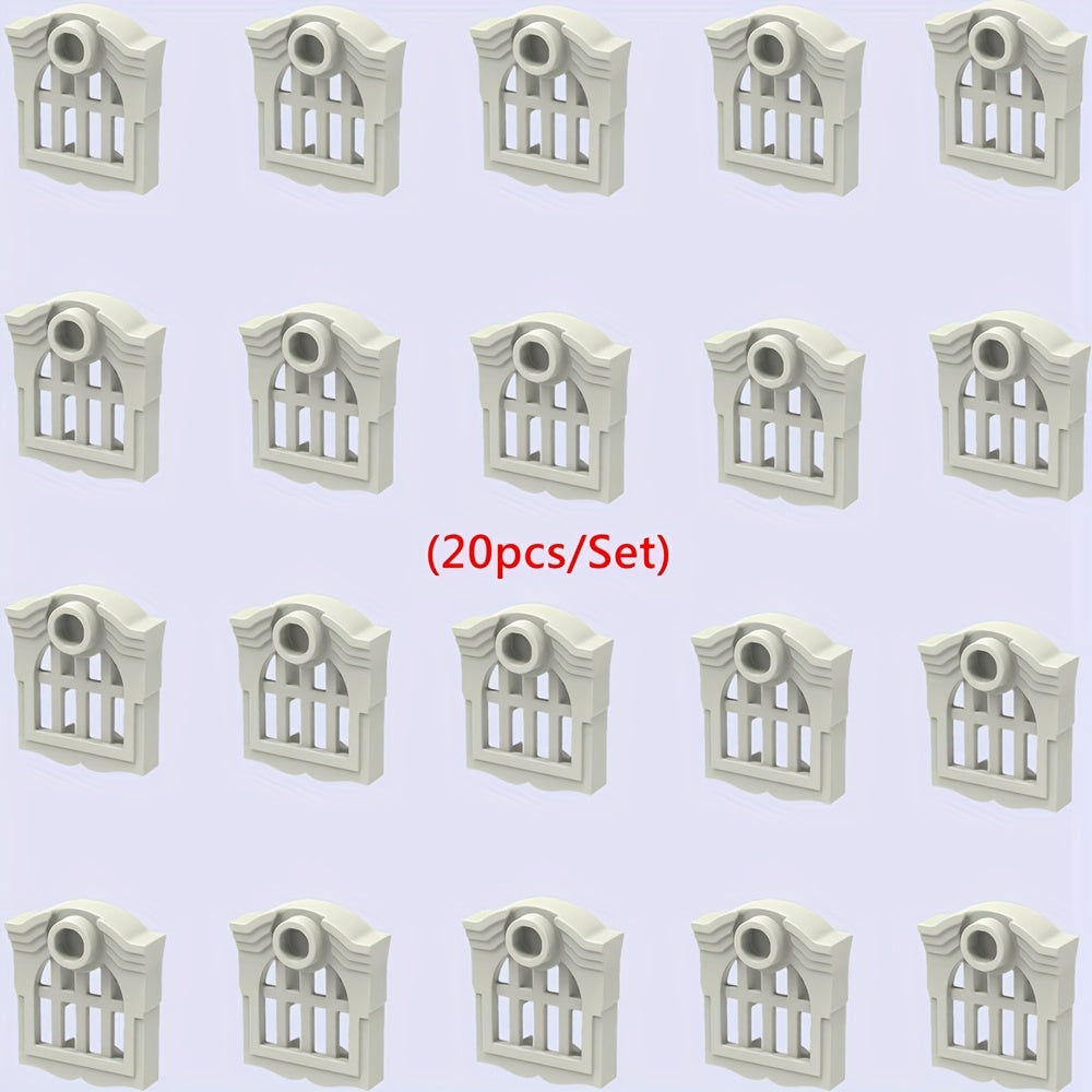 Building Blocks Set European Hollow Wall Guardrail DIY Castle Scene Toy