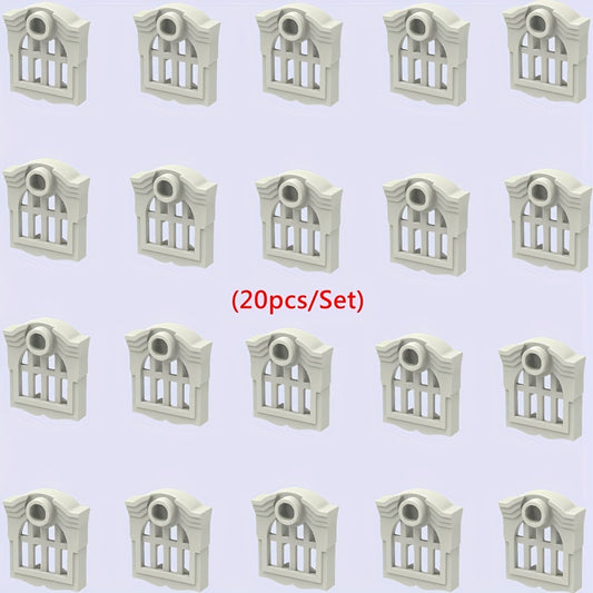 Building Blocks Set European Hollow Wall Guardrail DIY Castle Scene Toy