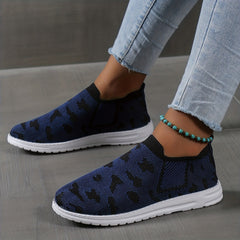 Women's Colorblock Flying Woven Sneakers Lightweight Non slip Outdoor Shoes
