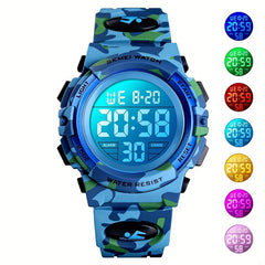 Multifunctional LED Glow Waterproof Boys Watch