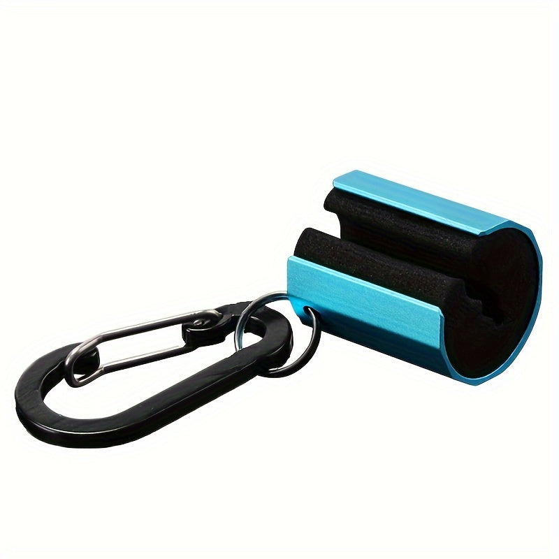 Fishing Rod Clip With Carabiner Aluminum Alloy Rod Clip Accessory