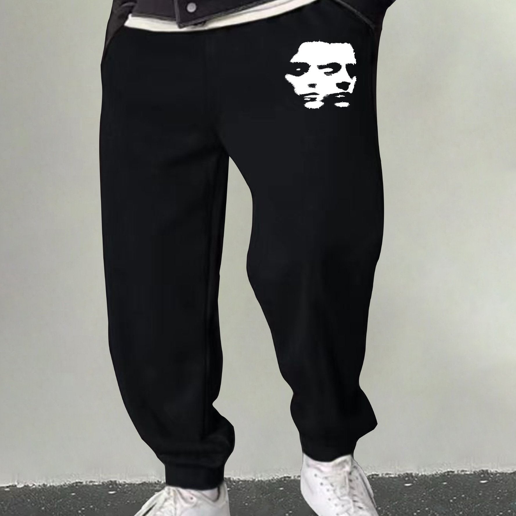 Men's Portrait Graphic Sweatpants Casual Stretch Breathable Drawstring Pants