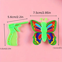 2pcs Shooting Butterfly Toy Gun Outdoor Spring Flying Toy