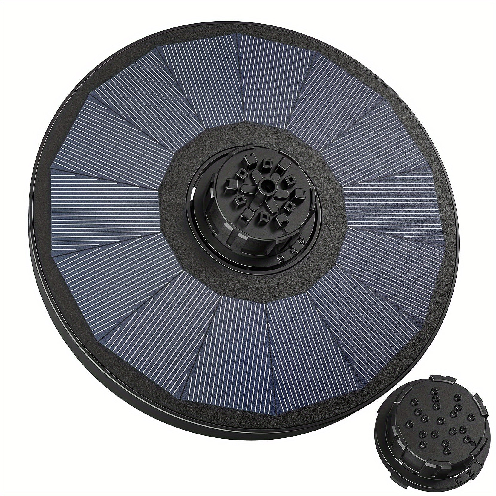 Solar Fountain 4 in 1 Nozzle 2 2W Solar Powered Pump 7 Water Styles