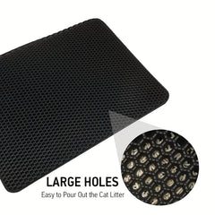 Cat Litter Pad Honeycomb Washable Mat Trapping Toilet Cleaning Supplies