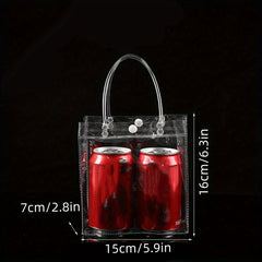Waterproof Transparent Tote Bag with Button - Ideal for Weddings
