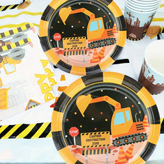 Construction Truck Party Supplies Dump Truck Plate Serves 20 Guests