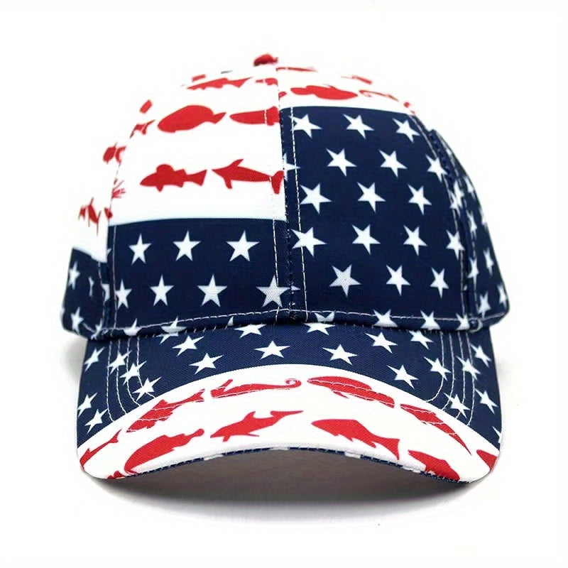 Pentagram Print Baseball Cap Block Unisex Sun Hat Adjustable