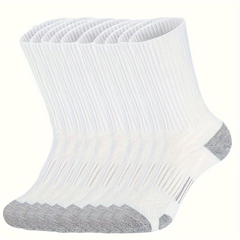 10 Pairs Men's Crew Socks Plus Size Breathable Running Socks