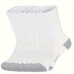 10 Pairs Men's Crew Socks Plus Size Breathable Running Socks