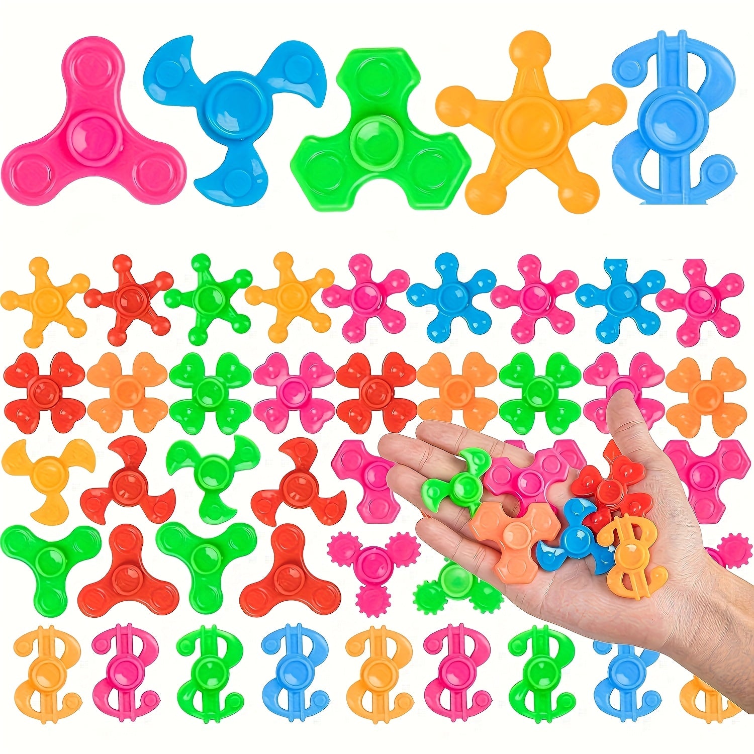 Assorted Mini Fidget Spinners - Classroom Rewards & Party Favors