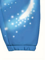 Boys Christmas Snowman Print Hooded Sweatshirt & Sweatpants Set