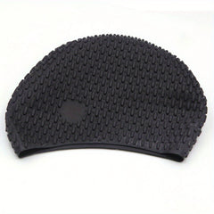 Adult Waterproof Silicone Swimming Cap Elastic Pool Cap