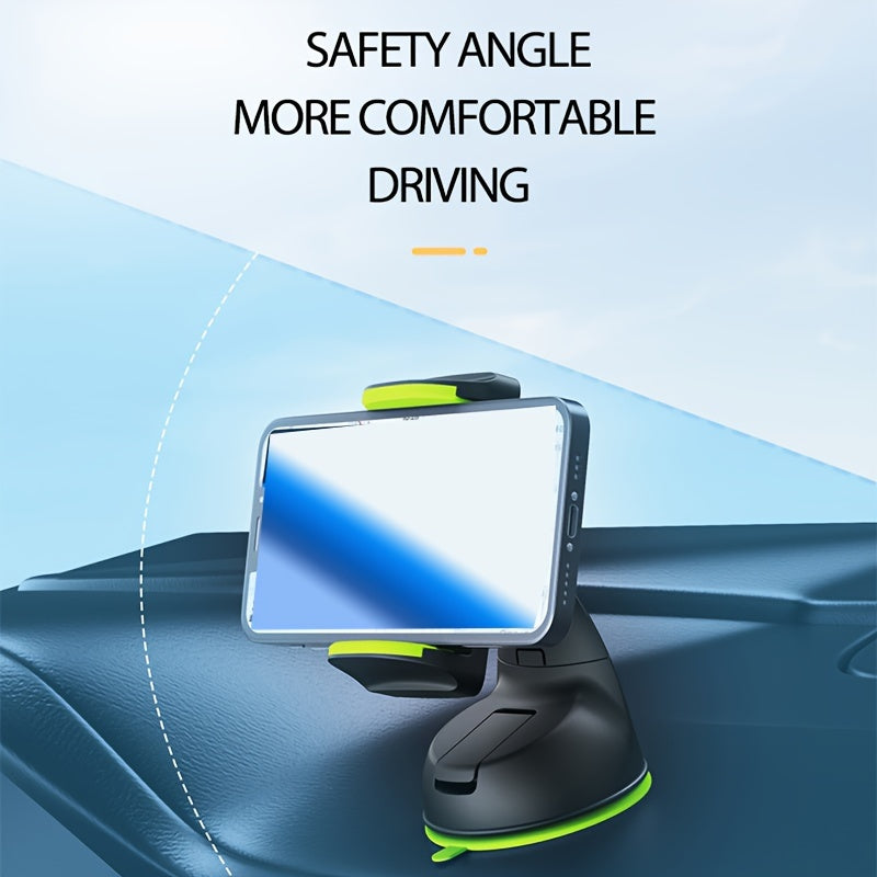 Adjustable Car Phone Holder with Suction Cup and Vent Mounting