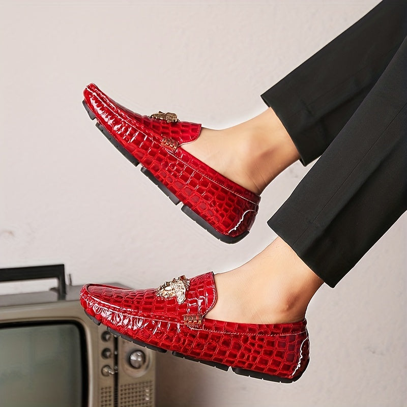 Men's Slip On PU Loafers Casual Outdoor Walking Shoes