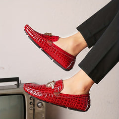 Men's Slip On PU Loafers Casual Outdoor Walking Shoes