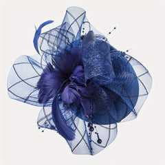 Women Flower Mesh Veil Head Piece Wedding Hat Derbyhat Church Hat