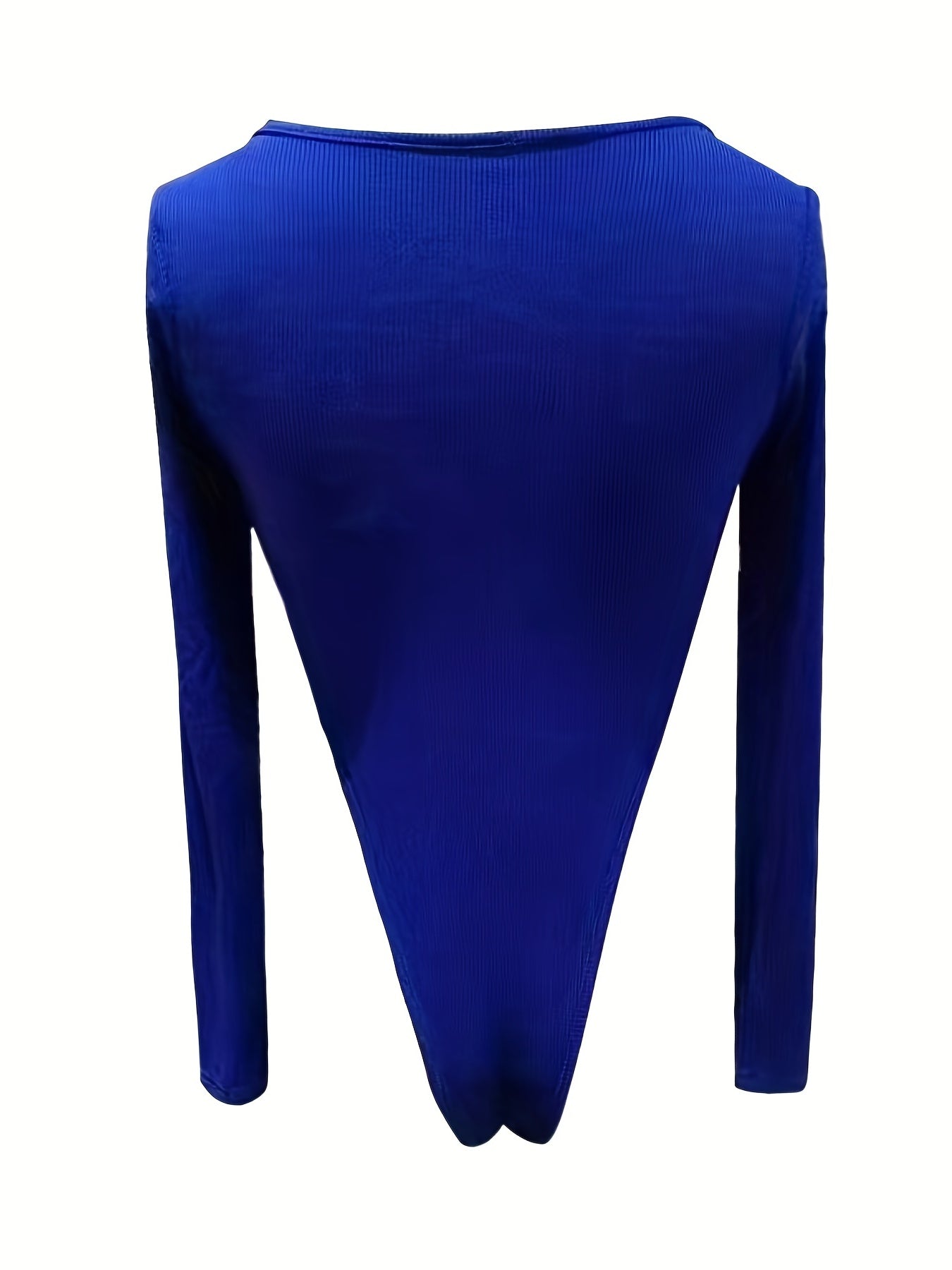 Asymmetrical Neck Ribbed Bodysuit Long Sleeve Sexy One Piece Bodysuit