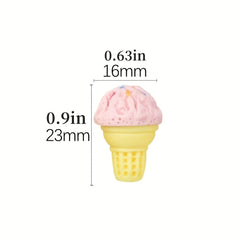 10pcs Mixed Pack DIY Ice Cream Donut Accessories for Crafts and Decor