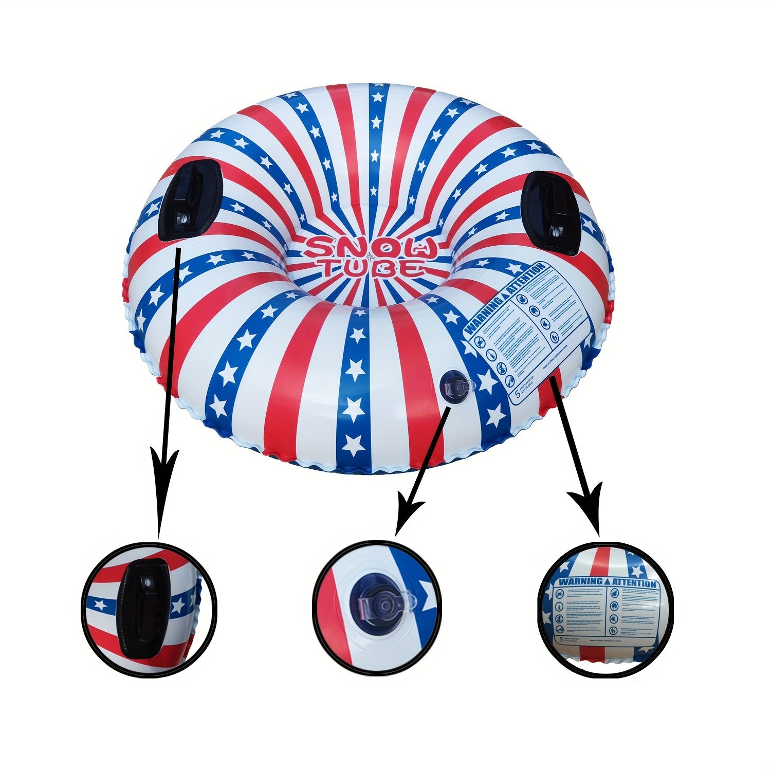 Thickened PVC Inflatable Skiing Ring Cold Resistant Outdoor Snowboard Cushion
