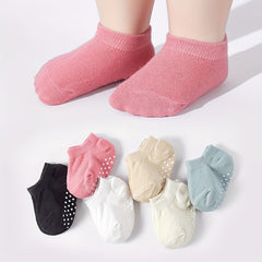 6 Pack Toddler Grip Ankle Socks Non Slip Anti Skid 6 Pairs Gift Set