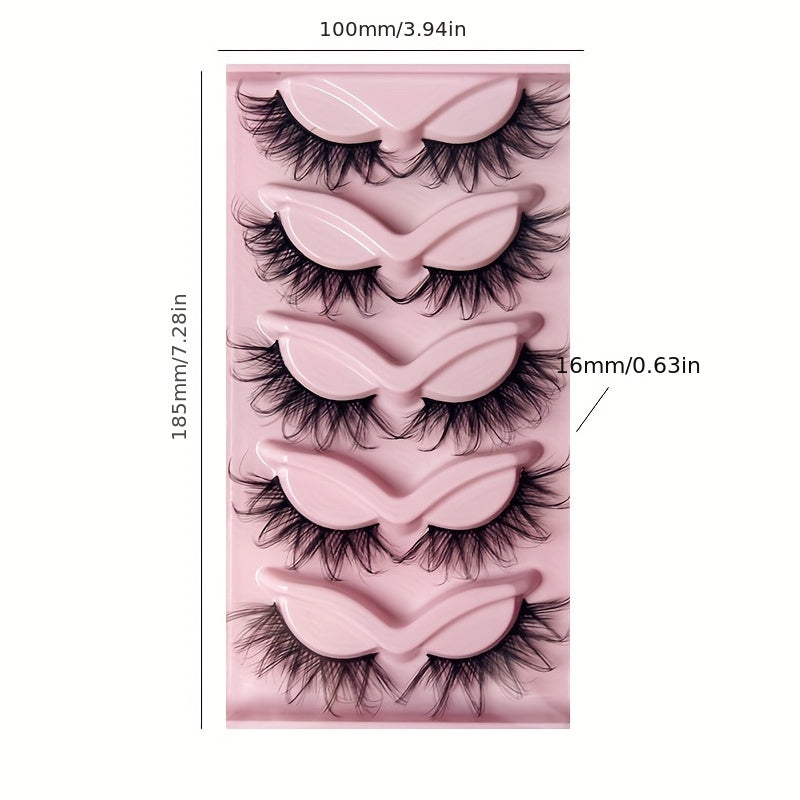 5 Pairs Charming False Eyelashes for Eye Makeup