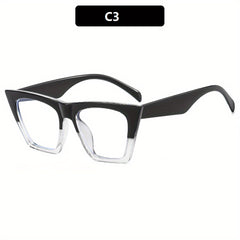 Vintage Cat Eye Clear Lens Glasses Square Frame Eyewear