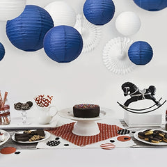 10pc Dark Paper Lanterns for Graduation Wedding Birthday Event 4 Sizes No Lights
