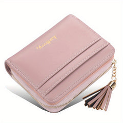 Girls Short Wallet Zipper Tassel Coin Purse Multiple Card Slots Wallet