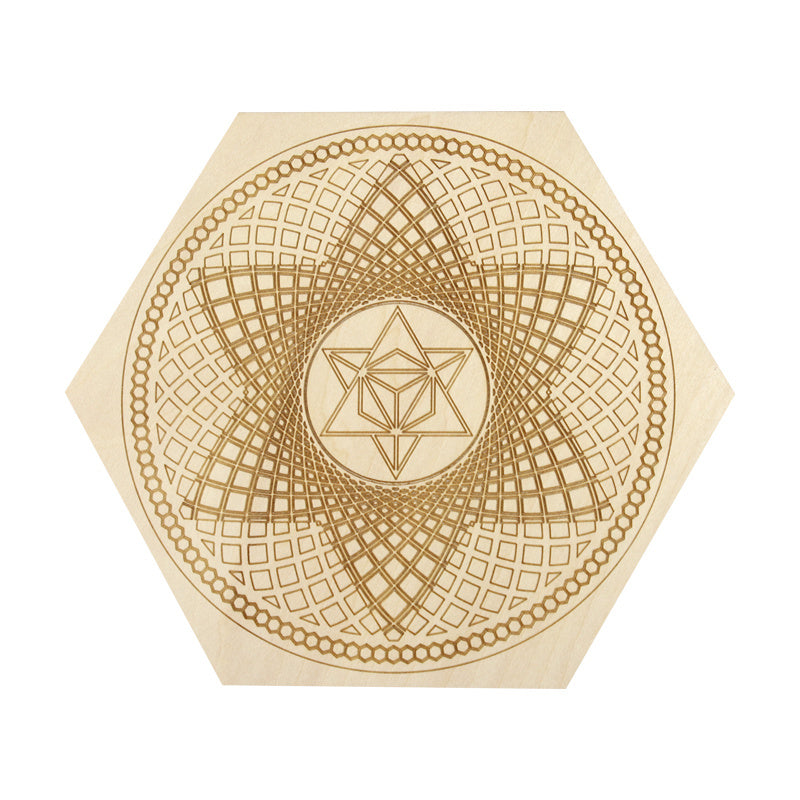 Wooden Crystal Grid Board 6-10 Inch - Metaphysical Pendulum Board
