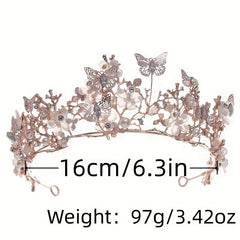 Bridal Pearl Rhinestone Crown Tiara Wedding Gift Hair Accessories