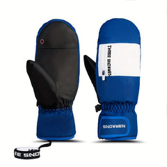 Thickened Velvet Ski Gloves Windproof Waterproof Anti-Slip Mittens