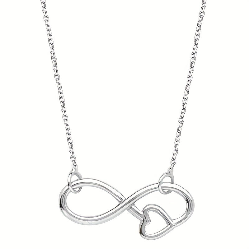 Infinity Heart Pendant Necklace for Girls