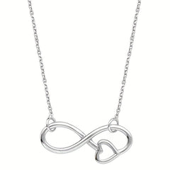 Infinity Heart Pendant Necklace for Girls