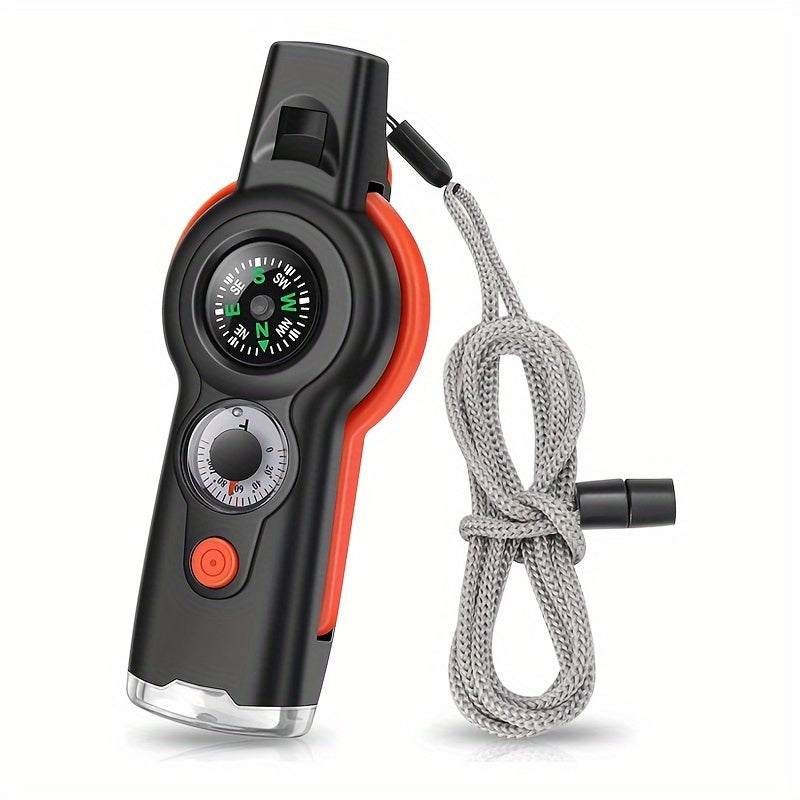 7 in 1 Outdoor Emergency Survival Whistle With Lanyard