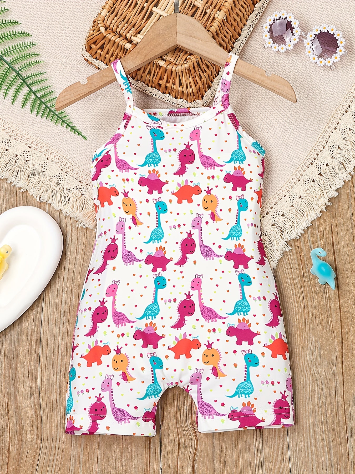 Toddler Girls Cami Romper Jumpsuit for Beach Vacation
