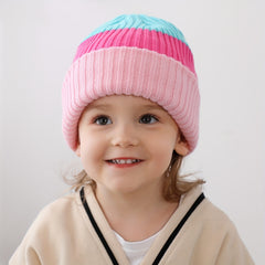 Warm Striped Kids Baby Woolen Hat for Autumn & Winter