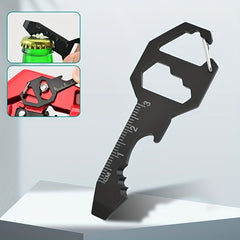 1pc Stainless Steel Cassette Outdoor Tools RV Car Keychain Screwdriver Pendant