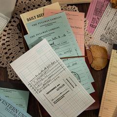 50pcs Narrative Chapter Light Retro DIY Pocket Note Paper