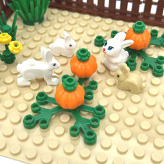Autumn Rabbit & Pumpkin Farm Building Blocks Set
