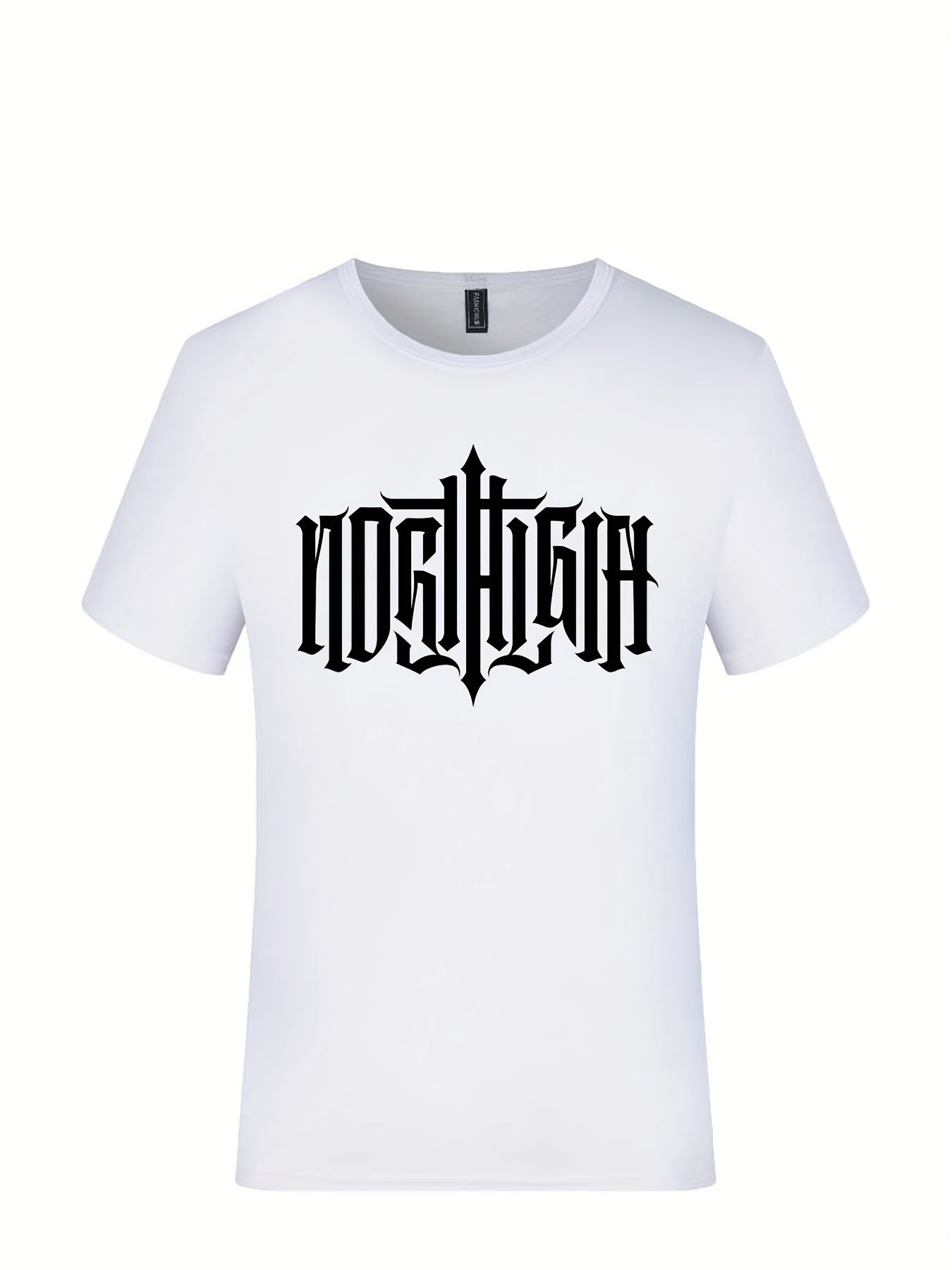 Stylish Letters Print Round Neck T shirts Causal Sports Tees For Men