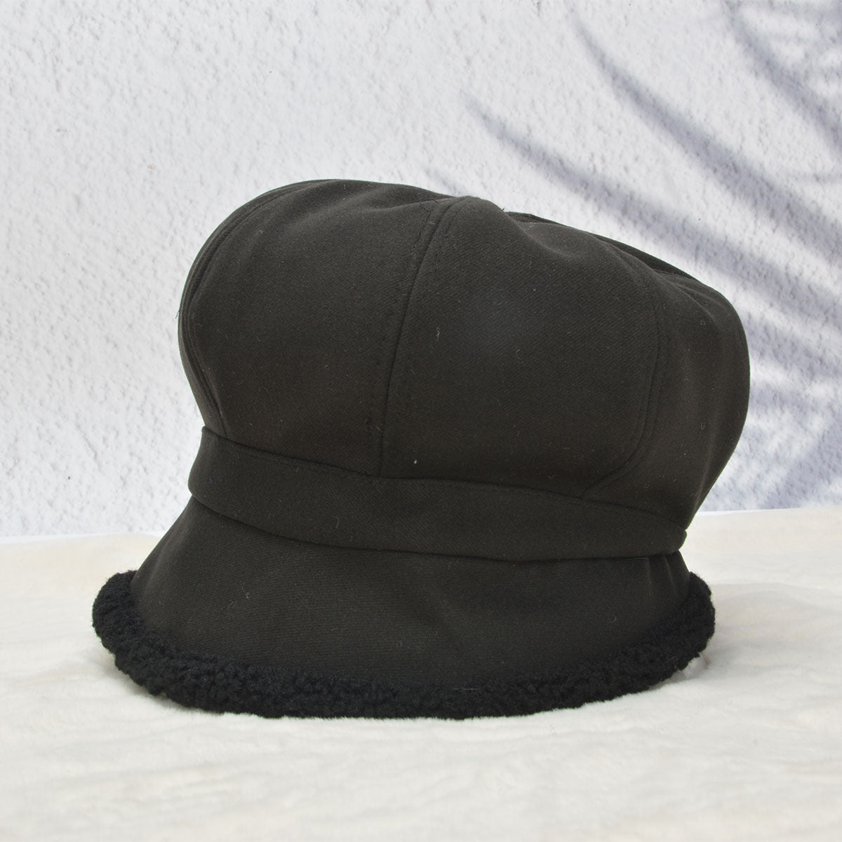 Winter Fleece Thicken Newsboy Cap Warm Fisherman Hat For Women