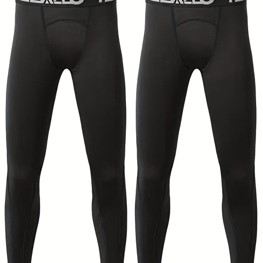 TELALEO 2PCS Youth Compression Fitness Leggings Kids Tights