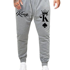 Men's Crown Print Drawstring Sweatpants