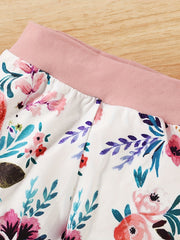Flower Print Long Sleeve Baby Girl Set